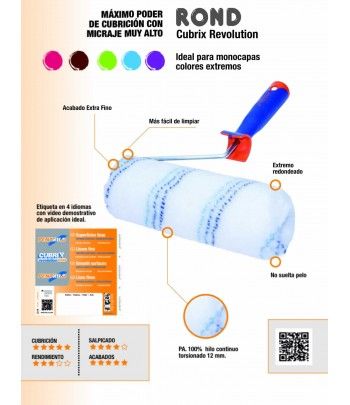 Rodillo Cubrix 22cm | Rodillo Monocapa para Pintar