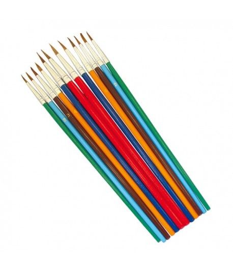 Set de 12 Pinceles Escolares
