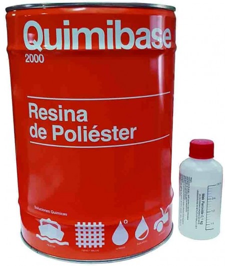 Resina Poliester 5 KG y Peroxido 100CC Quimibase