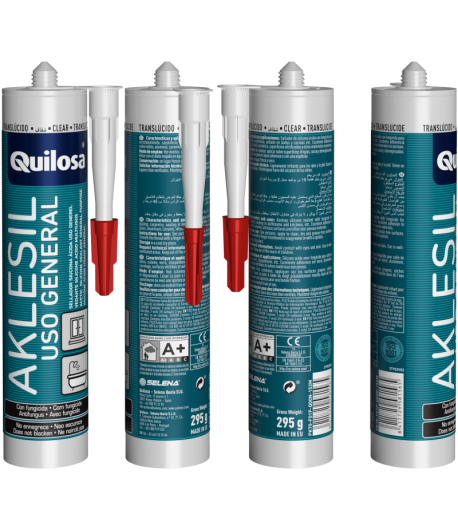 SILICONA ACIDA TRANSPARENTE AKLESIL 280 ML